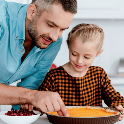 Dad and Son Baking
