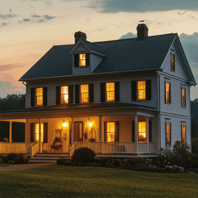 House at Sunset